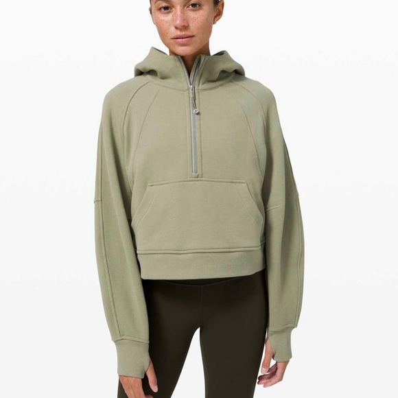 lulu cropped half zip